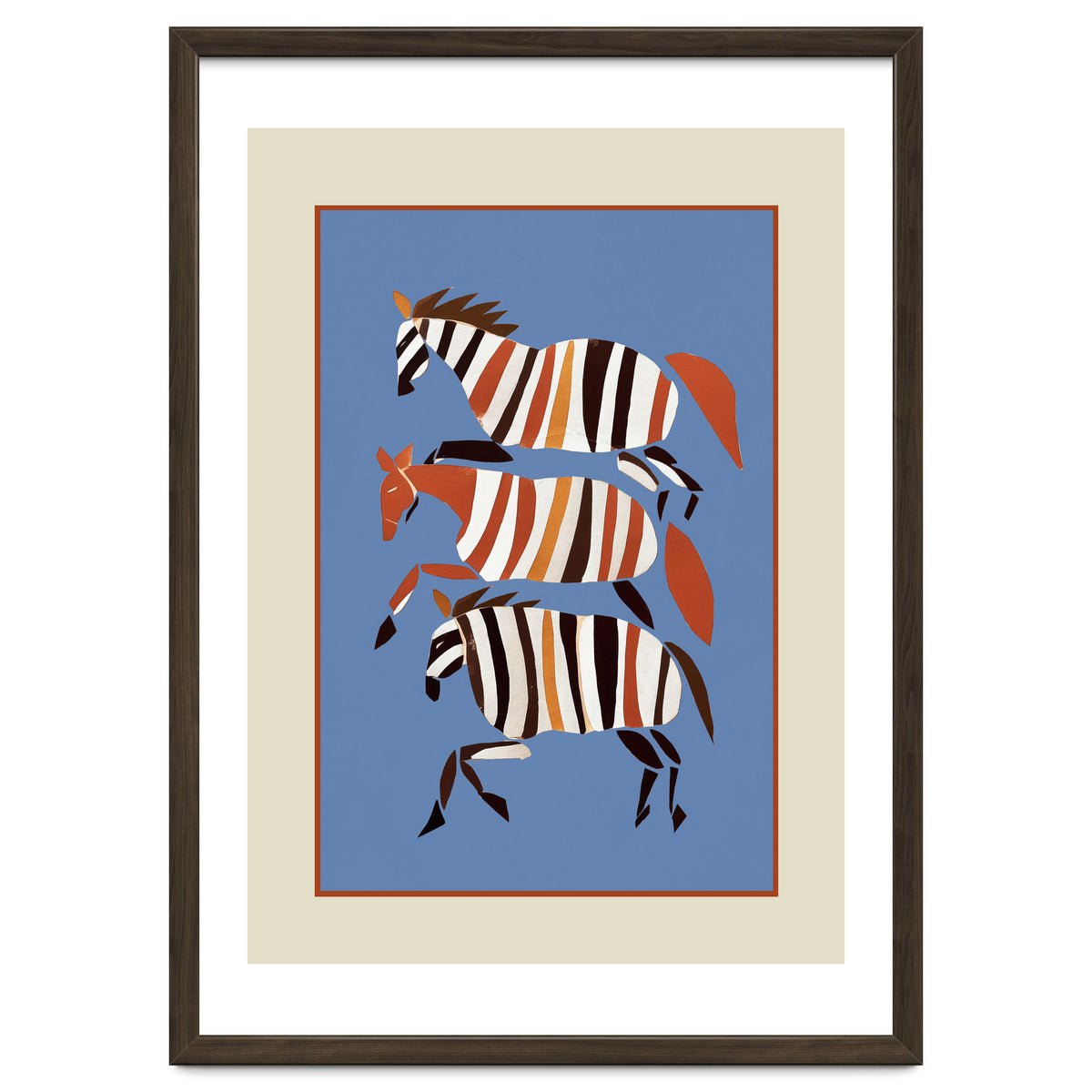 Striped Running Horses