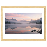 Misty Morning Reflection: Serene Alpine Lake thumbnail
