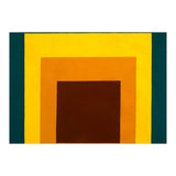 JOSEF ALBERS - HOMAGE TO THE SQUARE DARK GREEN YELLOW ORANGE BROWN  (Print Only) thumbnail