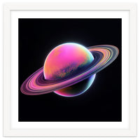 Neon Nebula Planet: Surreal Cosmic Illustration