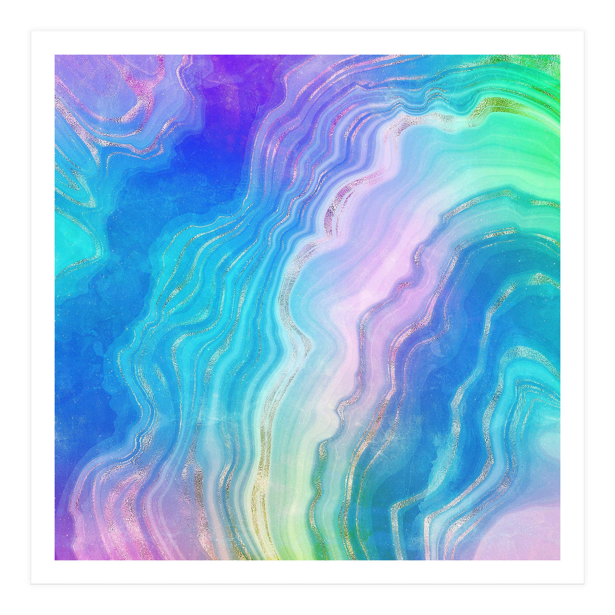 Neon Agate Texture 04 (Print Only)