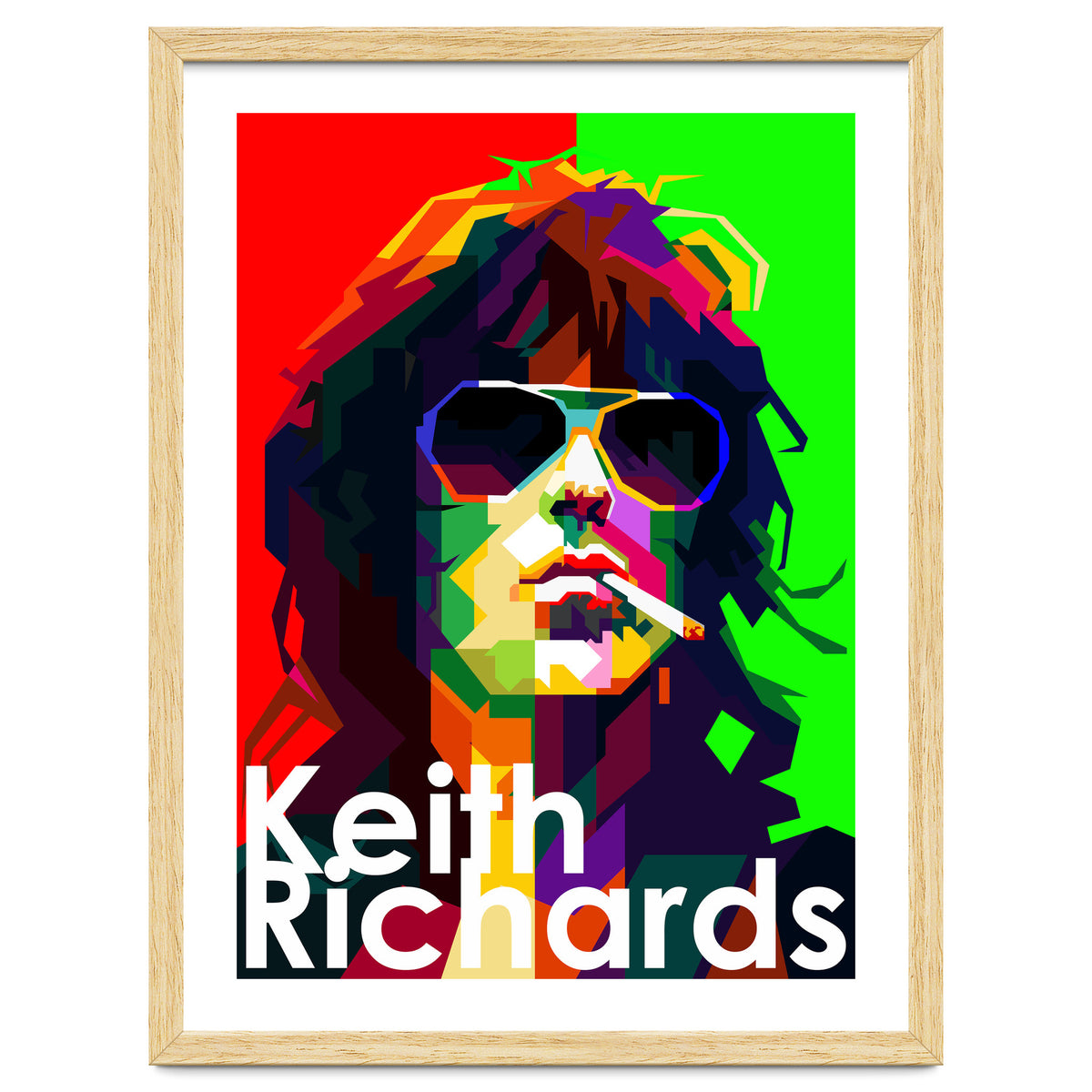 Keith Richards Pop Art WPAP