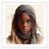 Watercolor Tuareg Woman #2