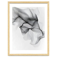 Abstract Black And White Flowing Lines Forming Organic Shapes And Forms
