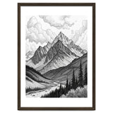 Majestic Alpine Mountain Range Sketch thumbnail