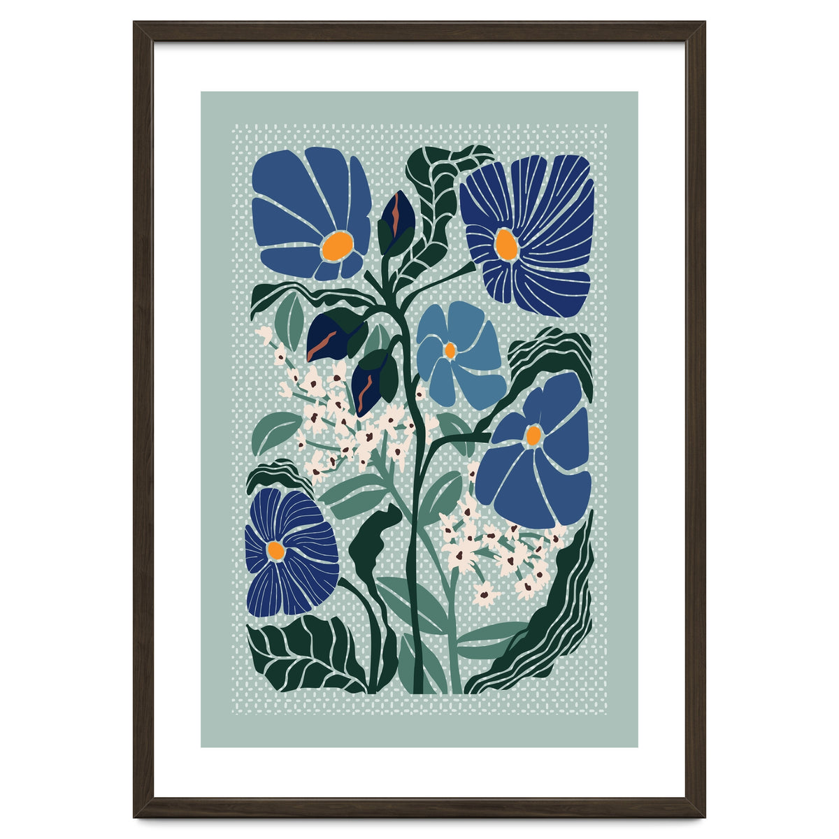 Klimt Flowers Light Blue