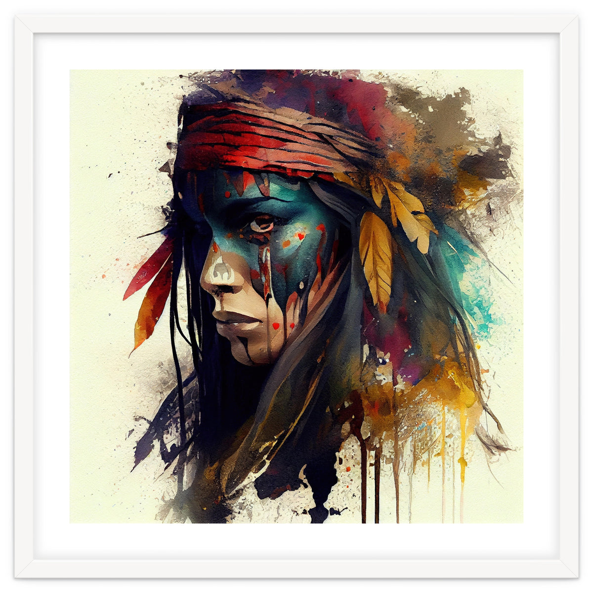 Powerful American Native Warrior Woman #3