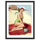 Smiling Pinup Sexy Girl On The Beach thumbnail
