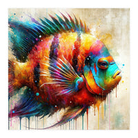 Colorful Tropical Fish Portrait (Print Only)
