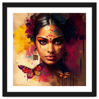 Golden Butterfly Hindu Portrait