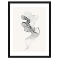 Abstract Black And White Swirling Lines Flowing Form