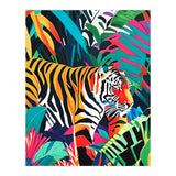 The Tigress, Fearless Wild Animal Tropical Jungle, Multicolor Cat Confidence Peaceful Calm Bohemian Eclectic (Print Only) thumbnail