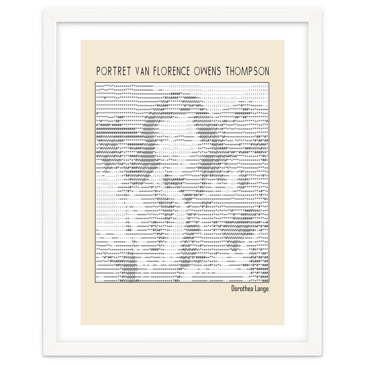 Portret Van Florence Owens Thompson (ascii Art)