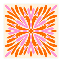 Symmetry Petals - pink and orange (Print Only)