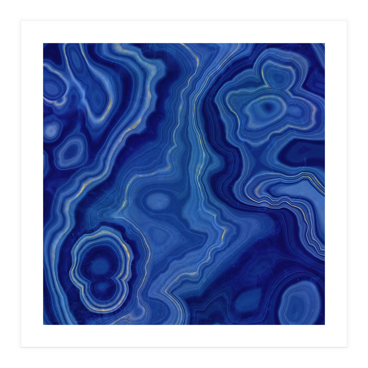 Blue Agate Texture 10 (Print Only)