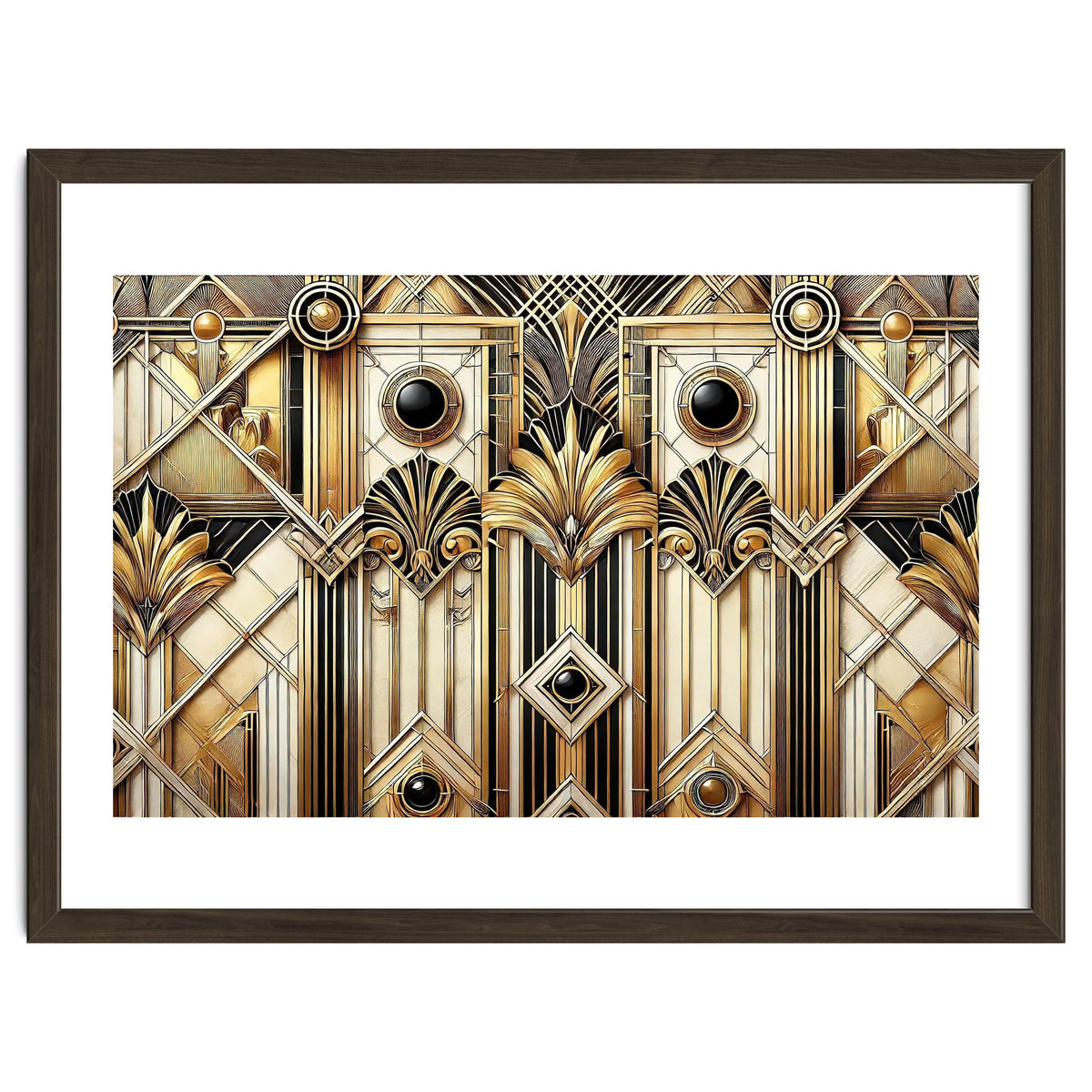 Art Deco Gold Geometric Pattern