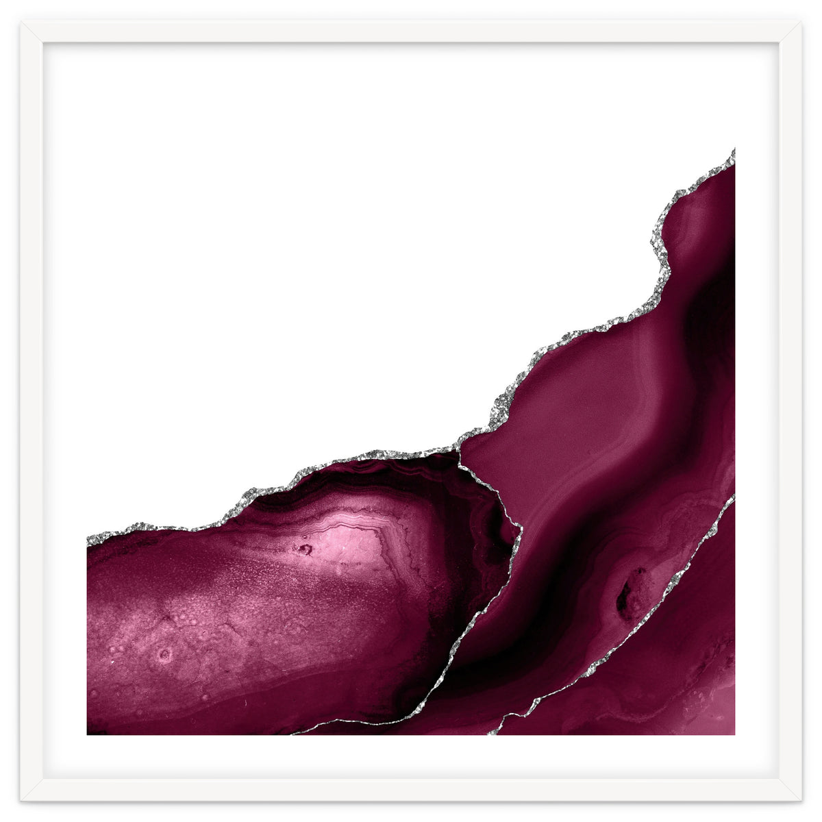 Burgundy & Silver Agate Texture 12