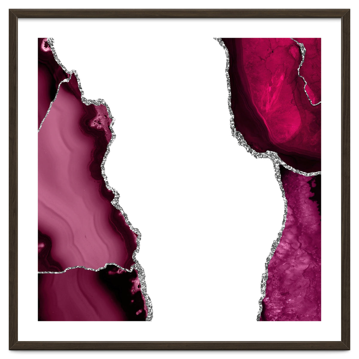 Burgundy & Silver Agate Texture 07
