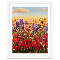Vibrant Wildflower Field Oil Painting