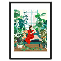 Introspection, Urban Jungle Bohemian Decor Plants, Self Care Plant Lady, Self Love Retrospection Analyse Positivity Mindset Fashion