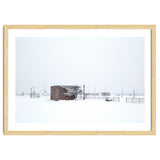 Barn in the winter snowscape thumbnail