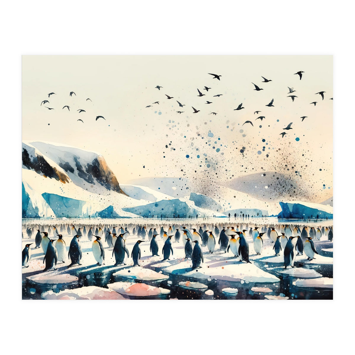 Antarctic Expanse Penguins Path (Print Only)