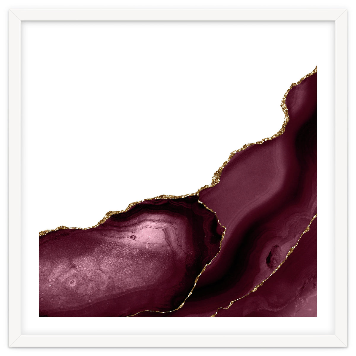 Burgundy & Gold Agate Texture 26
