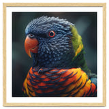 Rainbow Lorikeet Parrot Close Up Portrait thumbnail
