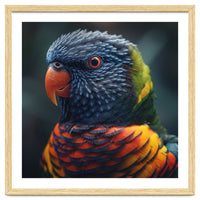Rainbow Lorikeet Parrot Close Up Portrait