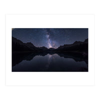 Starlit Reflection: Milky Way Over Mountain Lake (Print Only)