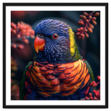 Vibrant Rainbow Lorikeet Parrot Close Up Portrait thumbnail