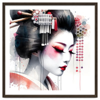 Crimson Kanzashi Modern Geisha