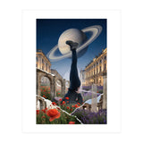 Cosmic Balance: Surreal Yoga in Ancient Dreamscapes (Print Only) thumbnail