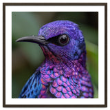 Vibrant Purple Bird With Water Droplets thumbnail