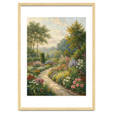 Enchanted English Cottage Garden Oil Painting thumbnail