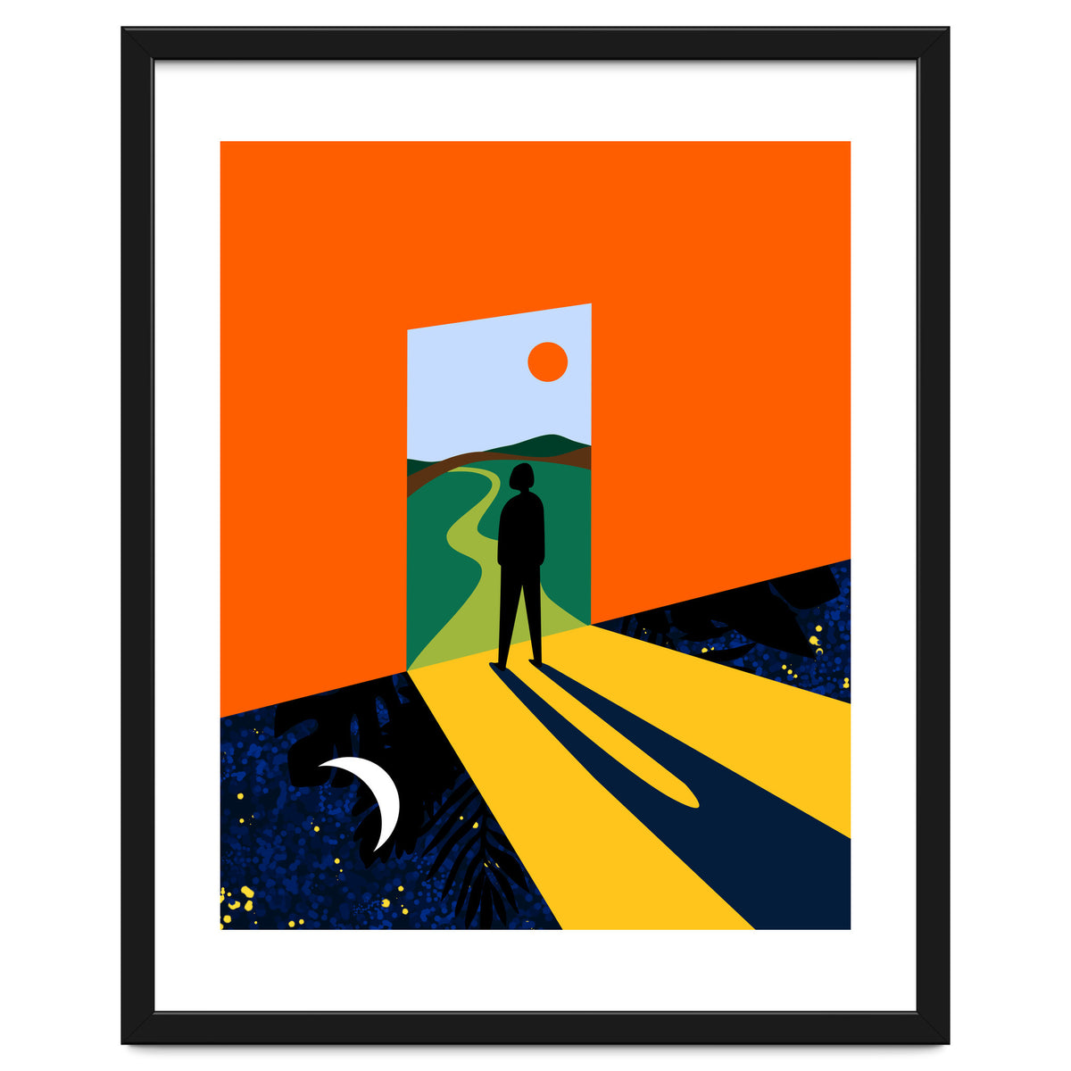 The Path Ahead, Abstract Concept Positivity Growth Mindset People, Eclectic Inspire Bohemian Contemporary Modern Pop Art