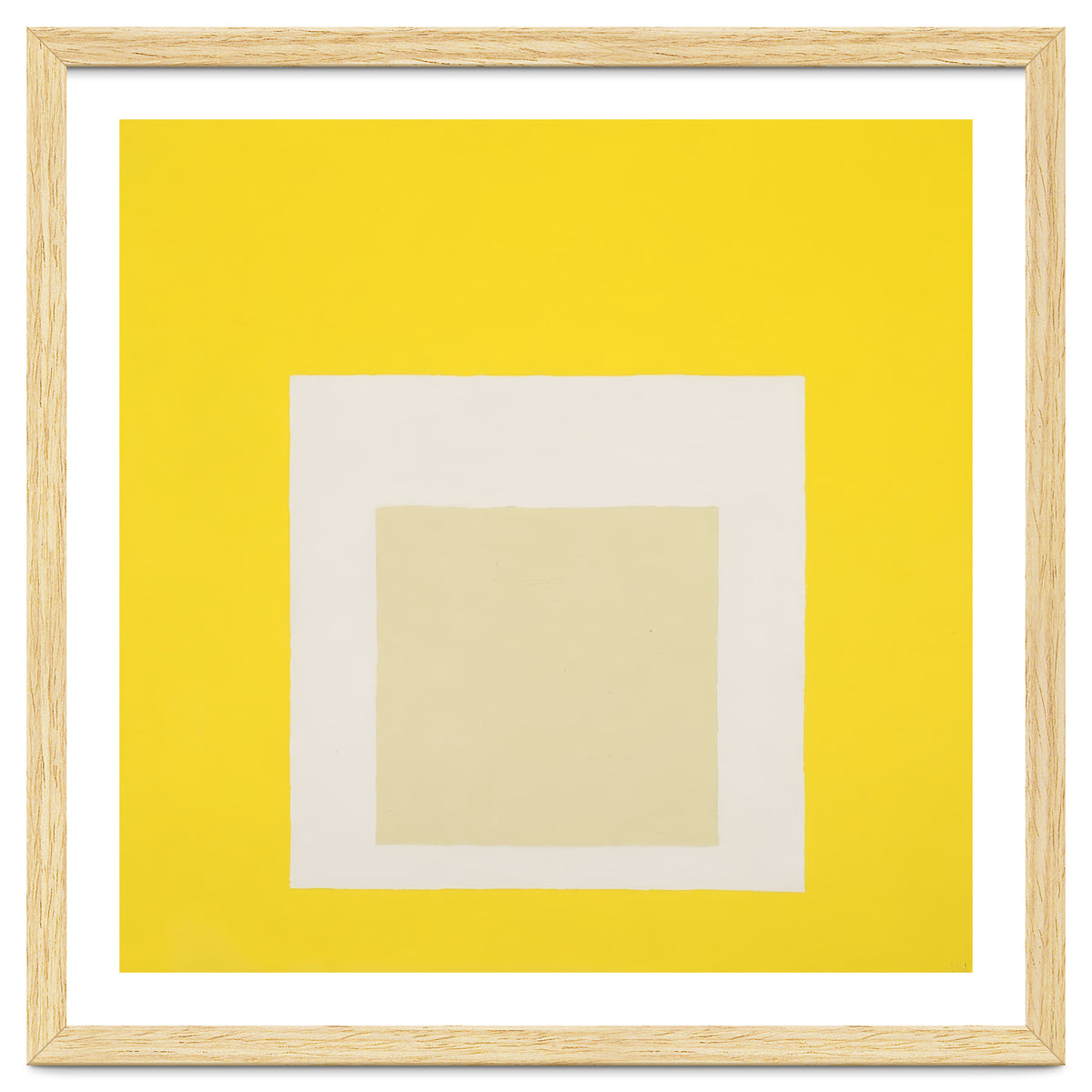 JOSEF ALBERS - HOMAGE TO THE SQUARE YELLOW WHITE