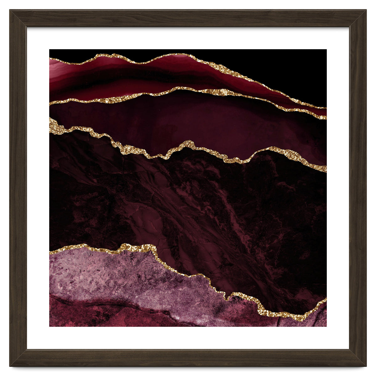 Burgundy & Gold Agate Texture 02