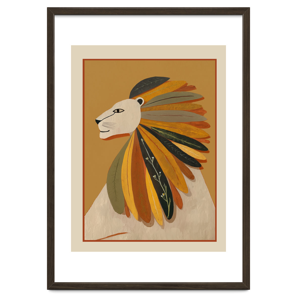 Leaf Mane Lion I