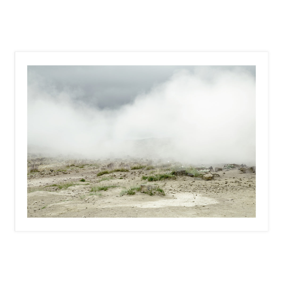 Landscape covered by hot spring steam - Iceland (Print Only)
