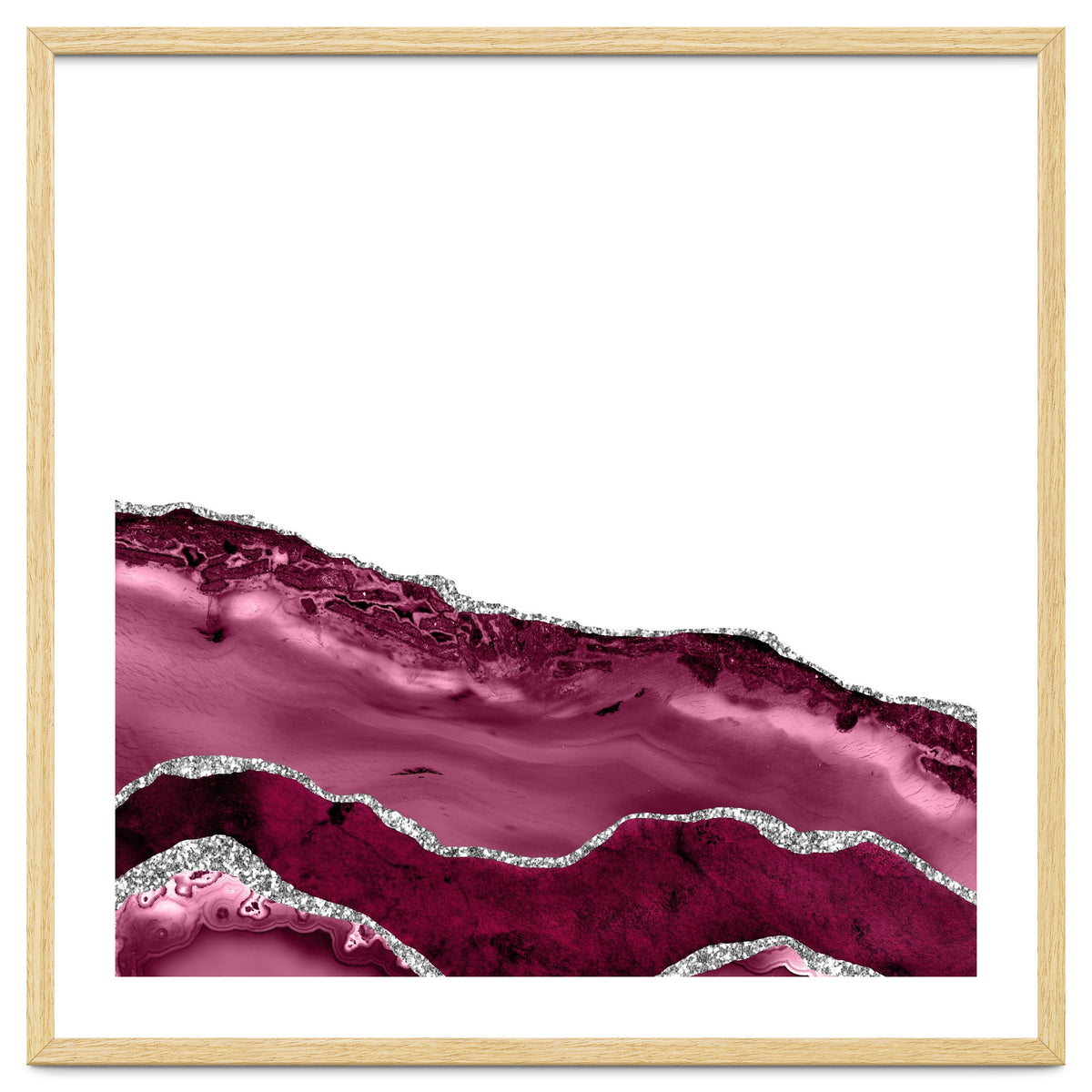 Burgundy & Silver Agate Texture 10