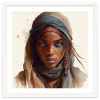 Watercolor Tuareg Woman #2