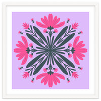 Magenta mandala flowers
