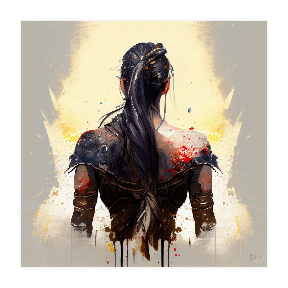 Powerful Warrior Back Woman #1 (Print Only)
