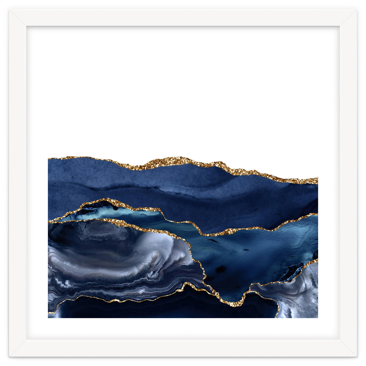Navy & Gold Agate Texture 21