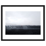 Tourists on the black sand beach - Iceland thumbnail