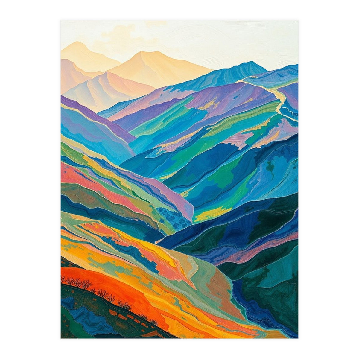 Abstract Mountain Landscape (Print Only)
