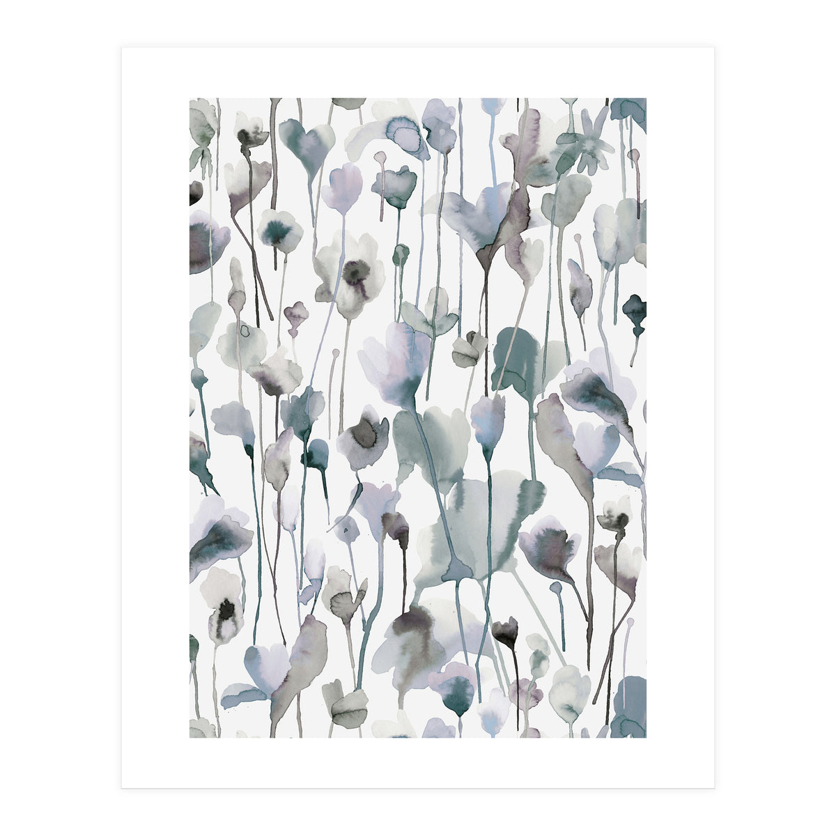 Watercolour Cozy Wild Flowers  (Print Only)