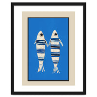 Minimal Fish On Blue