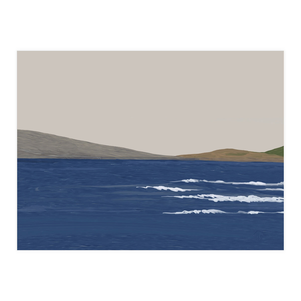 Deep Blue Sea oil painting (Print Only)